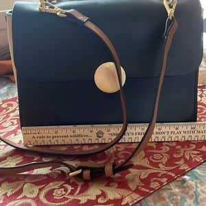 ZARA Basic collection vegan leather look 3 tone bag